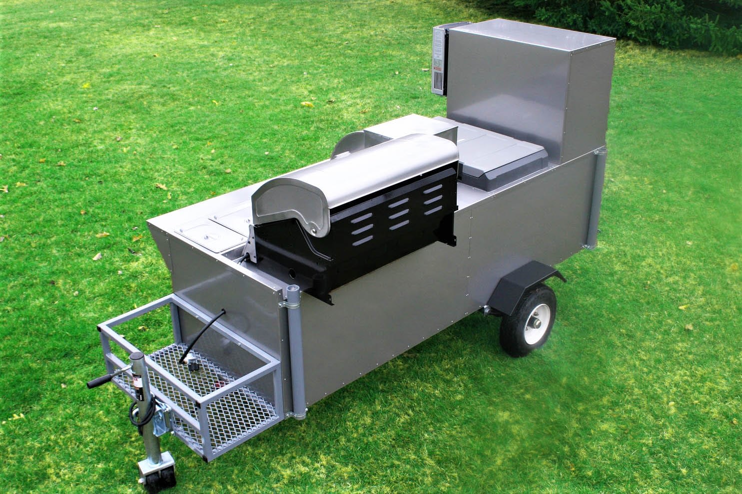 The Bullet Hot Dog Cart | Grill | 12v Fridge | Propane Water Heater