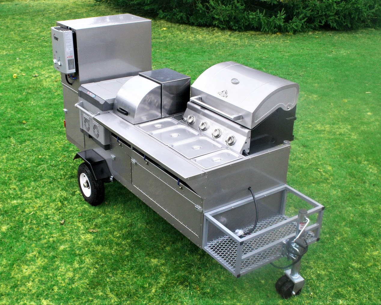 The Bullet Hot Dog Cart | Grill | 12v Fridge | Propane Water Heater