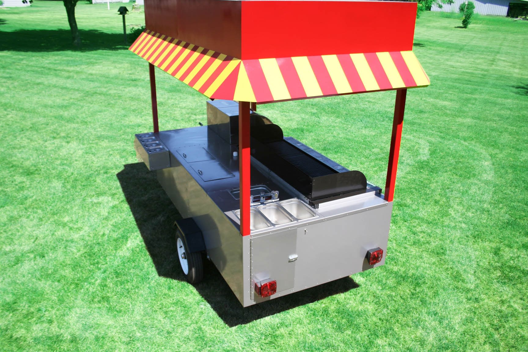 Grand Master Hot Dog Cart Vending Concession Trailer Stand Grill Sinks